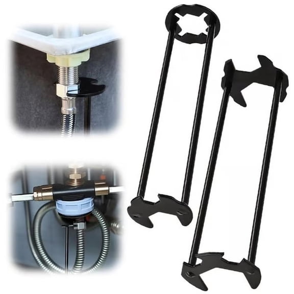 Heavy Duty Basin Wrench, Multifunctional Sink Wrench 7 Sizes Faucet Tool Four-jaw Hex Spanner Universal Plumbers Tool for Tight Spaces Kitchen Bathroom Home, 2 Pcs