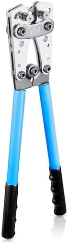 Heavy Duty Battery Cable Crimper Tool - For 6 AWG & Larger Cables, Crimps Terminals & Lugs