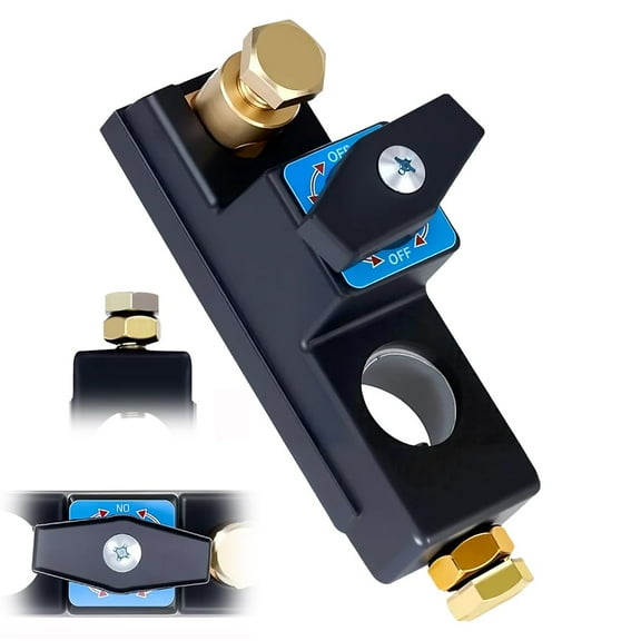 Heavy Duty Battery Disconnect Switch with Quick Release - Universal Master Isolator Kill Switch for Car, Boat, RV - Power Cut Off Shut Off Safety Switch (1)