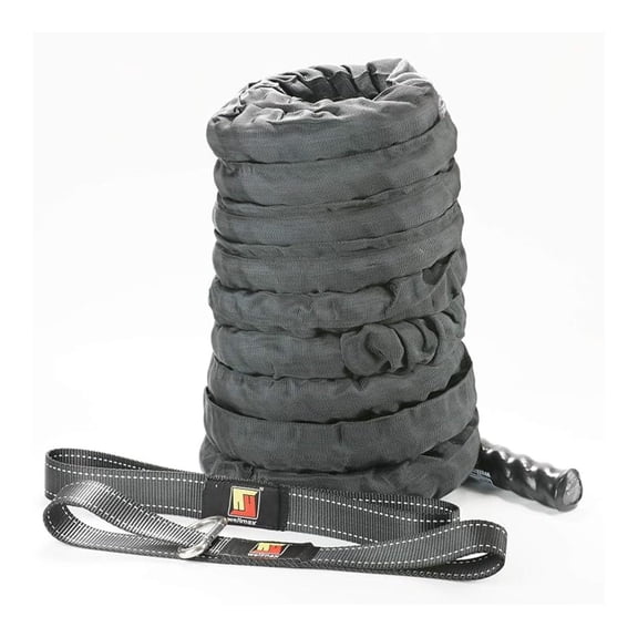 Heavy Duty Battle Rope with Portable Anchor Kit, 1.5 and 2 inch by 30ft, Perfect for Muscle Training Exercise, Fitness, Cardio Workout and Crossfit