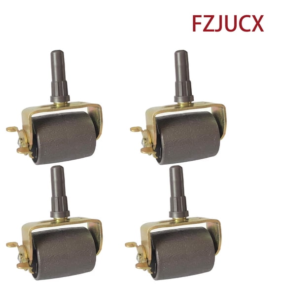 Heavy Duty Bed Frame Casters with Socket Inserts, 4 Locking Wheels, Sturdy Rollers for Bed Frames, Easy to Install, Set of 4 (Black)
