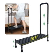 Heavy Duty Bed Step Stool with Handle for High Beds, Elderly Medical Bedside Step Stool, Wide Foot Stool for Cars, Trucks, SUVs, Safety Metal Step Stool for Handicap