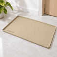 Heavy Duty Beige Under Sink Mat 28'' x 19'' x 1'' Waterproof Silicone ...