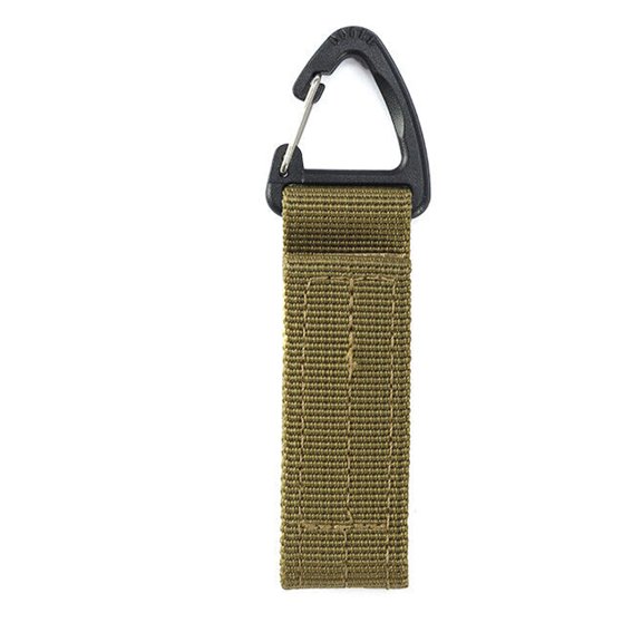 Heavy Duty Belt Keeper Clip Key Holder Nylon MOLLE Strap Key Ring Keychain Organizer