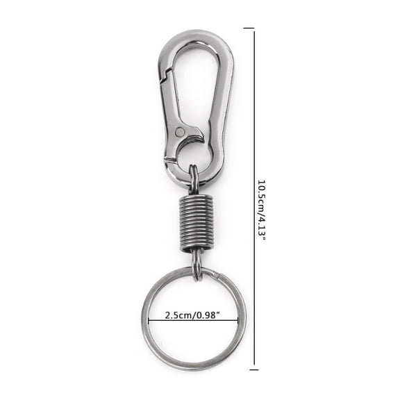 Heavy Duty Belt Key Clip Pants Key Ring Retractable Gourd Buckle Keyring Anti Lost Carabiner Keychain Replacement