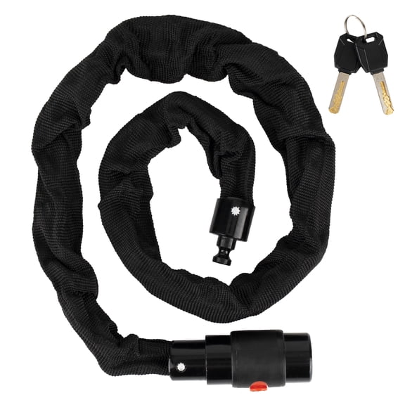 Heavy Duty Bicycle Lock Chain with Keys - 3 Feet Anti-Theft Lock for Bikes, Motorcycles, Doors, Gates, Fences, Grills (6mm Thick)
