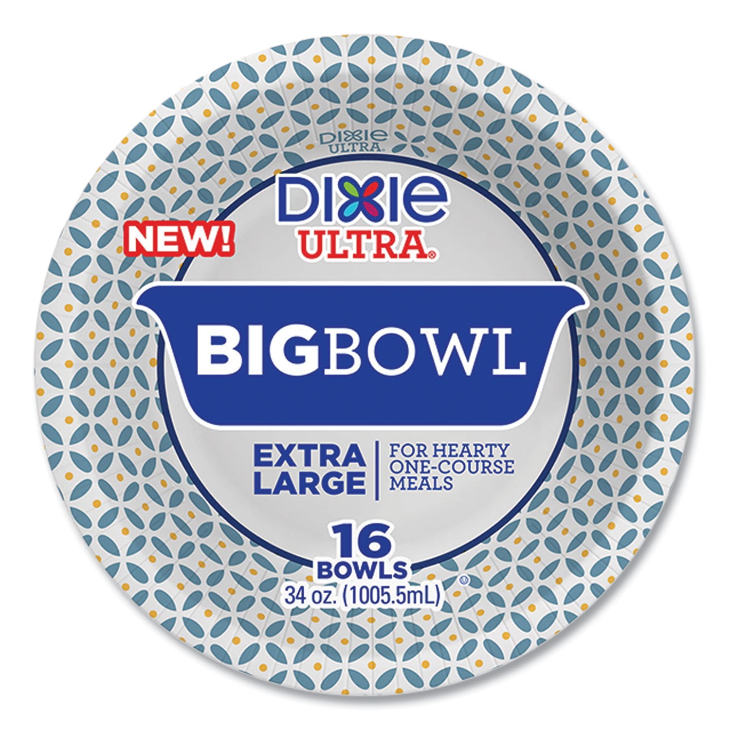 Heavy-Duty Big Bowls, 34 oz, Multicolor, 16/Pack Heavy-Duty Big Bowls, 34 oz, Multicolor, 16/Pack