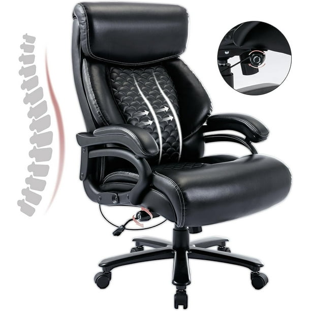 Heavy Duty Big and Tall Office Chair with Adjustable Lumbar Support