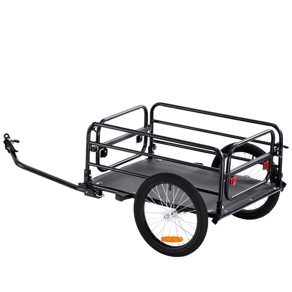 Heavy-Duty Bike Cargo Trailer, 160 lbs Capacity, Foldable Bicycle Wagon with 16" Wheels