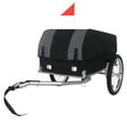 thumbnail image 1 of LISHI  Heavy-Duty Bicycle Trailer with Removable Waterproof Cover, 88 lbs Capacity, 16" Wheels, Foldable for Camping, Groceries, Hauling Black, 1 of 9