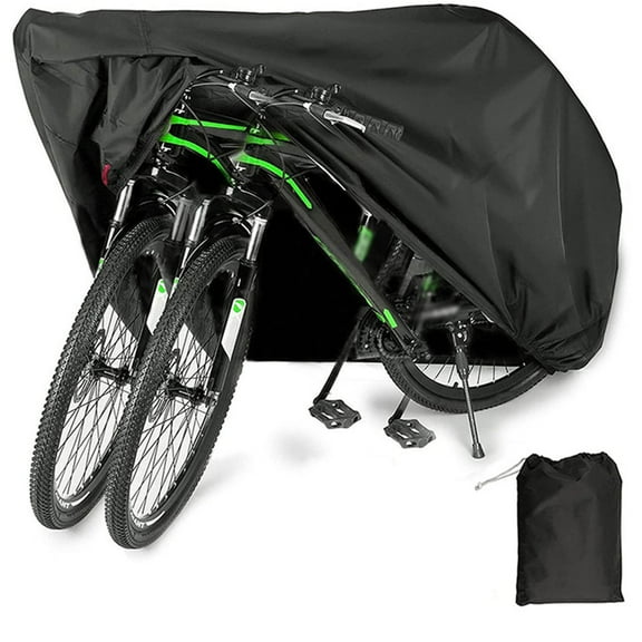 Heavy Duty Bike Cover for 2-3 Bicycles, 210D Waterproof Outdoor Storage Cover, All-Weather Rain Sun Wind Protection for Road Mountain Bikes, 78.7x27.6x43.3in