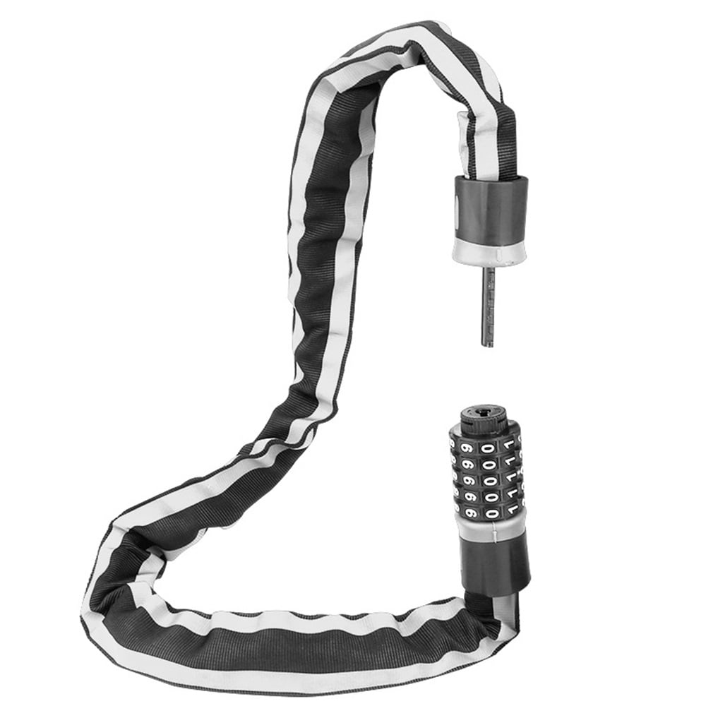 Heavy-Duty Bike Lock – Anti-Theft 5-Digit Combination Bicycle Lock | Weather-Resistant, Cut-Resistant Security Lock for Mountain, Road & Hybrid Bikes by reflective lock（0.9m）