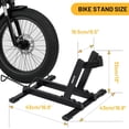 thumbnail image 1 of Heavy Duty Bike Stand for E-Bikes & Mountain Bikes - Adjustable Indoor Floor Garage Storage Rack for 20-29 Inch Wheels, 1 of 6