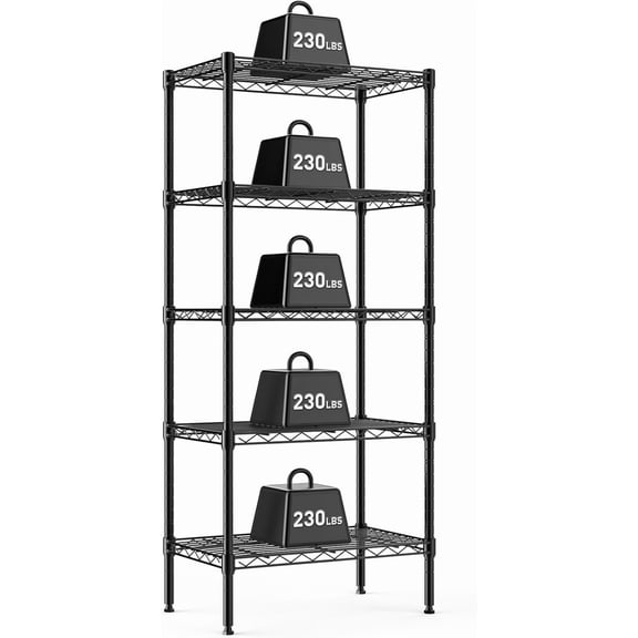 Basics Wire Grid Stackable Storage Organizer in Black 6-Cube Metal Shelving Unit
