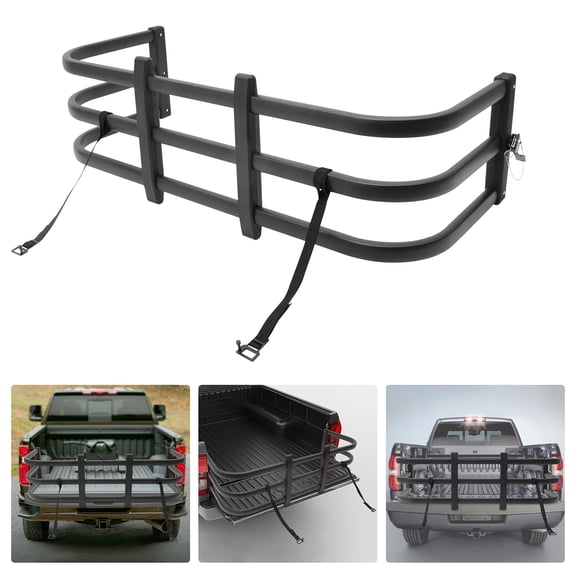 Heavy Duty Black Aluminum Truck Bed Extender for Small Medium Pickup Truck Cargo