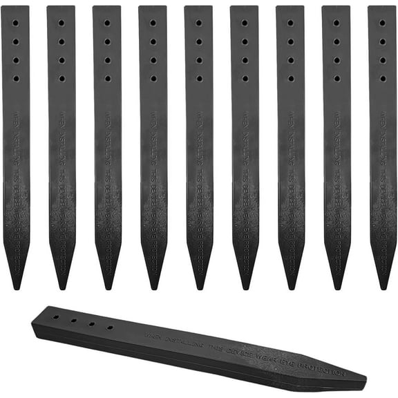 Heavy Duty, Black Landscape Lawn & Garden Border Edging Stakes - Easy Install Terrace & Bender Board (30)