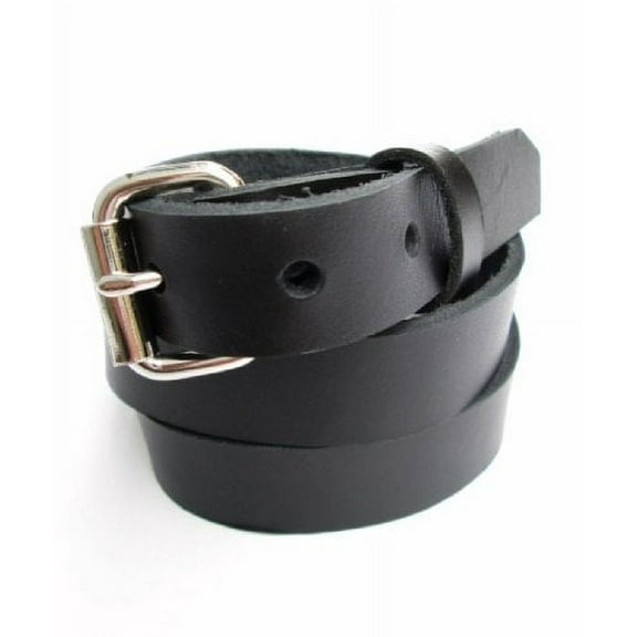 Heavy Duty Black Mens Leather Belt 1" Wide Size 46