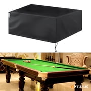 Heavy-Duty Black Pool Table Cover   Fits 7/8/9 ft Pool Tables, Dining Tables, and Square Furniture