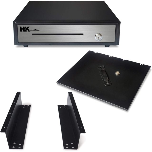 Heavy Duty Black"Push" Open Cash Drawer, 5B5C With Under Counter Mounting Metal Bracket And Till