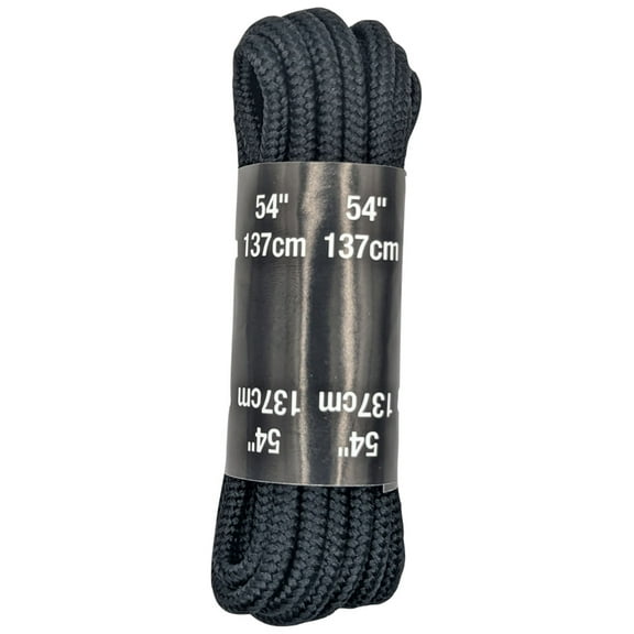 Heavy Duty Black Round Nylon Boot and Hiking Shoe Laces (1 Pair)