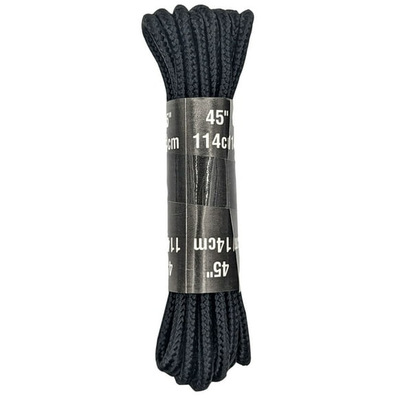 Heavy Duty Black Round Nylon Boot and Hiking Shoe Laces (1 Pair)