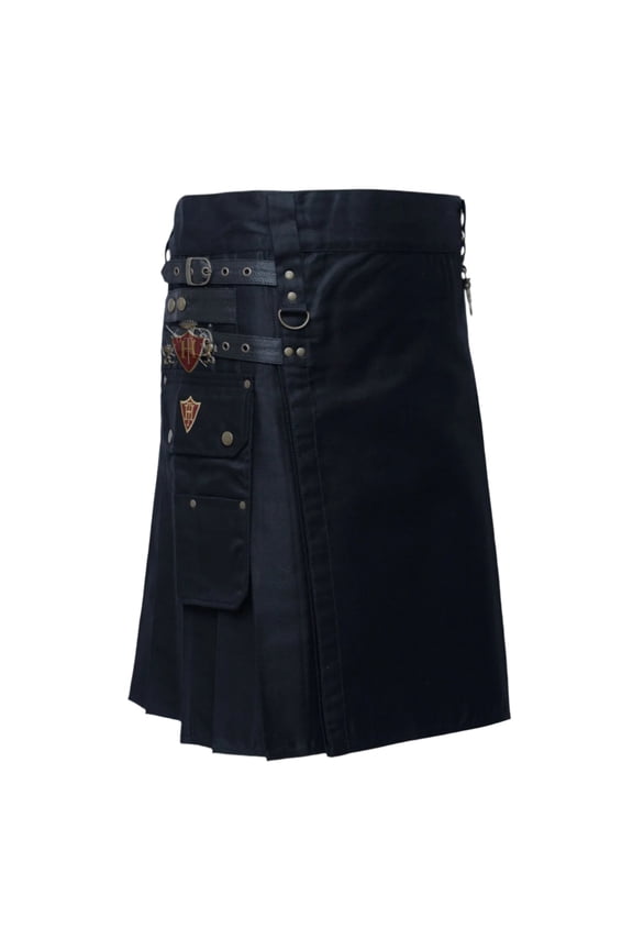 Heavy Duty Black Utility Kilt