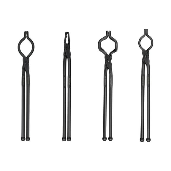Heavy Duty Blacksmith Tongs Set, 4-Piece 18" Forging Tools for Metalworking and Bladesmithing