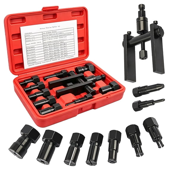 Heavy Duty Blind Hole Bearing Puller Set, Motorcycle Wheel Bearing Puller Tool Kit, 8-25mm Internal Blind Hole Inner Extractor & Remover Installer for Motorcycle Bicycle Wheels