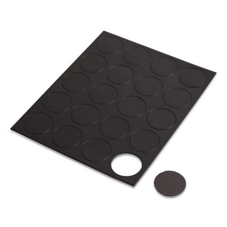 Heavy-Duty Board Magnets, Circles, Black, 0.75 Heavy-Duty Board Magnets, Circles, Black, 0.75