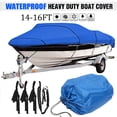 thumbnail image 1 of Heavy Duty Boat Cover Blue Waterproof for 11-13ft/ 14-16ft/ 17-19ft/ 20-22ft Fishing Speedboat with Carrying Bag, 1 of 6