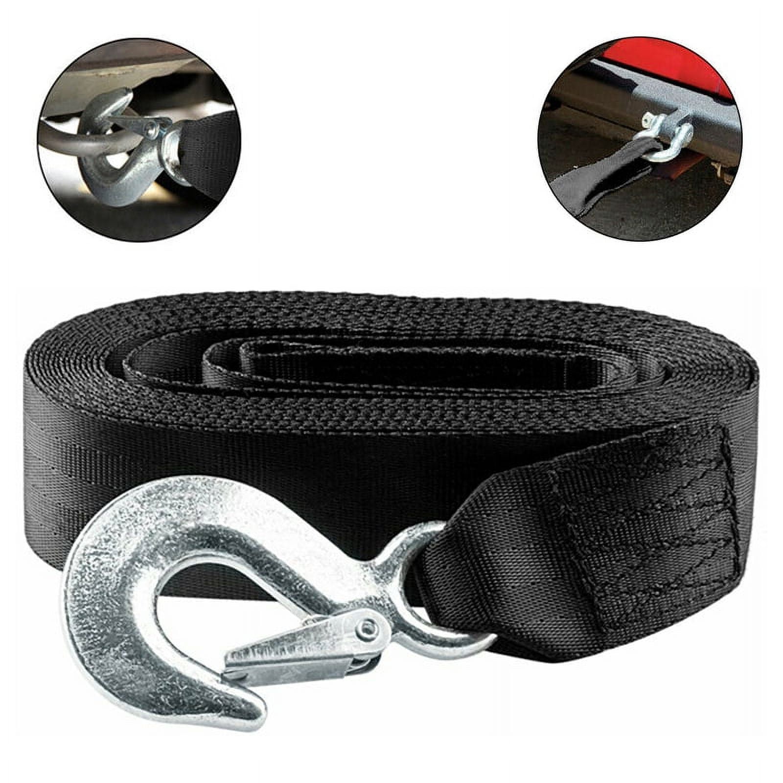 Boat Winch Strap with Hook,Winch Strap for Boat Trailer,Boat Trailer Winch  Strap 2 inch x 20 Foot, Great for Boat, Truck, Jet Ski and Car Trailers