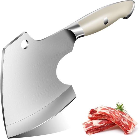 Heavy Duty Bone Chopper - Kitchen Axe With Sheath, Gift Idea for Men, Birthday, Mother & Father