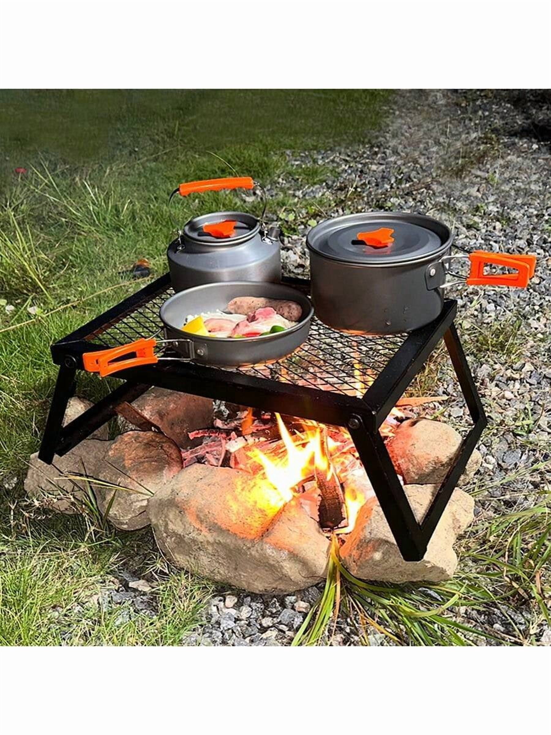Heavy-Duty Bonfire Grill, RV Camping Barbecue Grill, Firewood Grill, Kitchen Shelf, Barbecue Grill, Charcoal Grill, Suitable For Outdoor Camping Picnic, RV Party Bonfire Heating