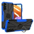thumbnail image 1 of Heavy Duty Bracket Case for Samsung Galaxy A14 5G, Dual-Layers Rugged PC Soft Silicone Shockproof Lens Protection Case with Rotated Ring Holder Kickstand Magnetic Non-Slip Cover,Blue, 1 of 6