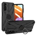 thumbnail image 1 of Heavy Duty Bracket Case for Samsung Galaxy S23 Plus, Dual-Layers Rugged PC Soft Silicone Shockproof Lens Protection Case with Rotated Ring Holder Kickstand Magnetic Non-Slip Cover, Black, 1 of 7