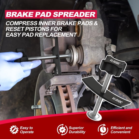 Heavy Duty Brake Caliper Compression Tool 4-Inch Steel Rod 0.55 Lb 4x1.8x5.3 Inches