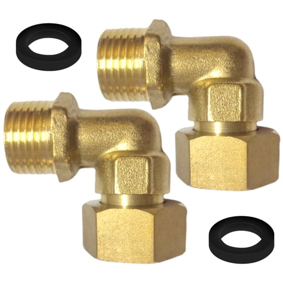 Heavy Duty Brass 90 Degree Elbow Fitting 1/2 Inch Threaded Connection Easy to Use for Solar Systems And Pipe Networks