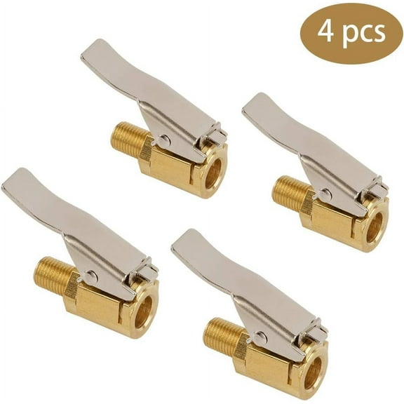 Universal Fitment Air Chuck, Easy To Use With Maximum Pressure For Heavy Duty Brass Inflation, No Leakage And Quick Connect Quick Connect, Pack Of 4