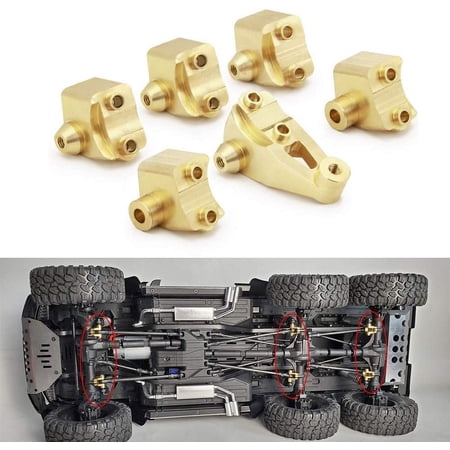 Heavy Duty Brass Front Rear Axle Lower Shock Mount TRX6 6X6 RC Car Upgrade Mount - 67g