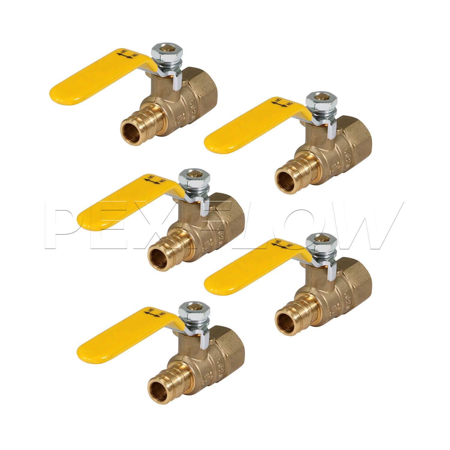 Heavy Duty Brass Full Port Pex Ball Valve With In Fip X In Pex Connections Pack