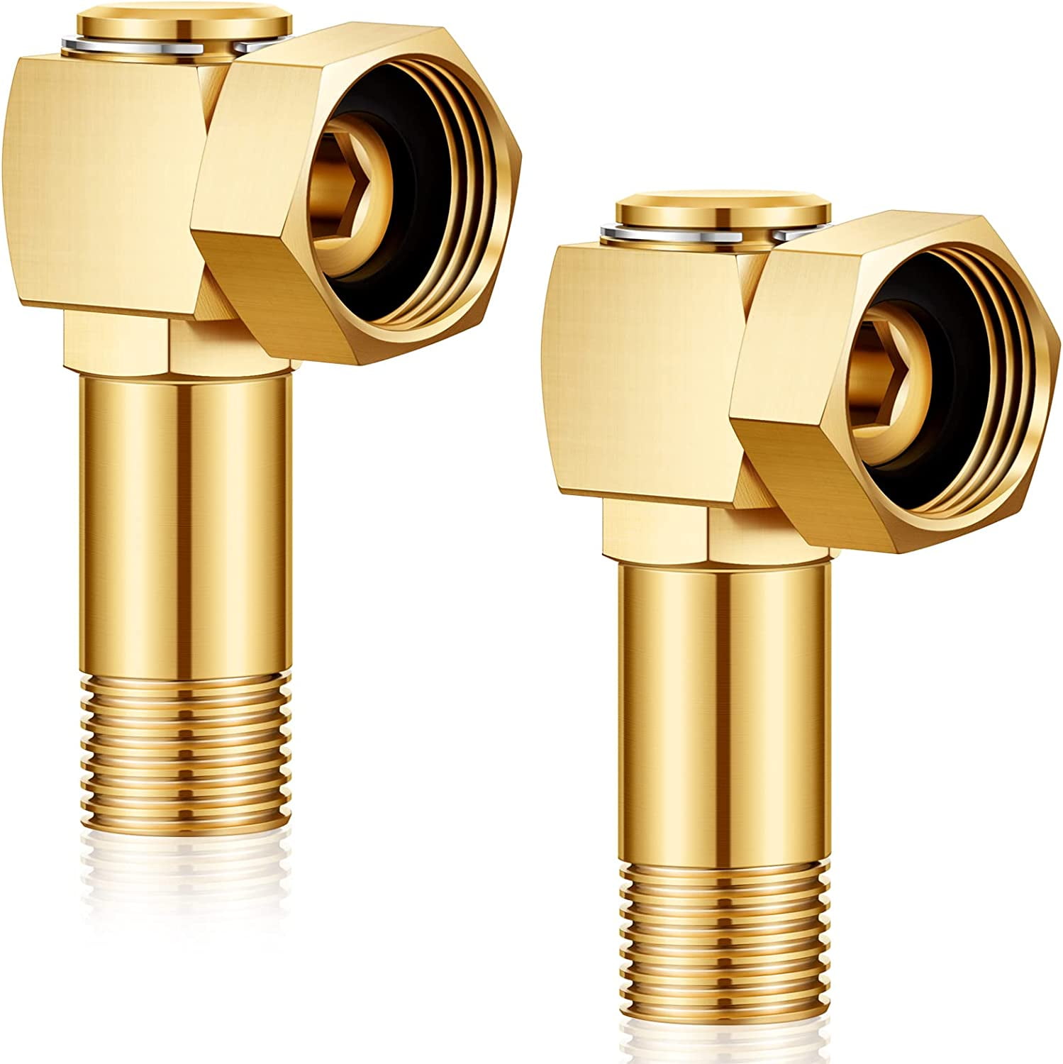 Heavy Duty Brass Hose Reel Swivel Fittings Replacement Part for Garden Hose Reel Carts 2 Pack