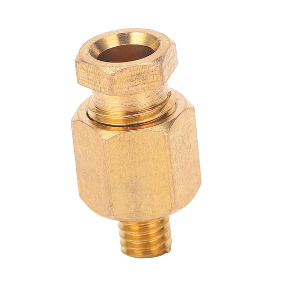 Heavy Duty Brass Pipe Nipple Thread Straight Fitting Connection Adapter for Nylon and Copper Tubes, 1 Pack (M6 x 1 / 0.24 inches / 6 mm)