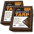 thumbnail image 1 of Heavy Duty Brown Tarp - 5 MIL Multipurpose UV Resistant Tarp Size: 9ft x 12ft (2 Pack), 1 of 7