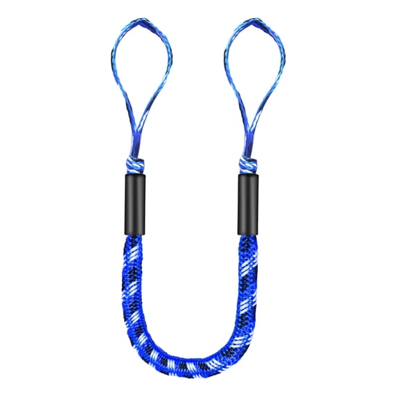 Heavy Duty Bungee Dock Line for Boats and Marine Craft Elastic Mooring Rope with Foam Float for Jet Ski Pontoon and Kayak Blue Wave