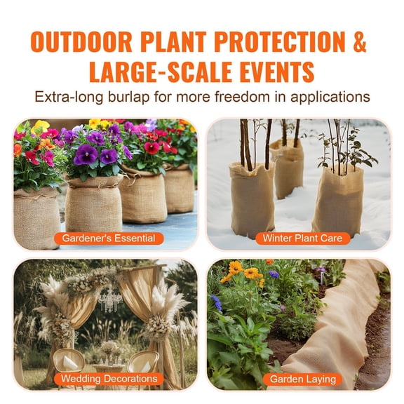 Heavy Duty Burlap Fabric Roll, 40" x 75 Ft - Natural Jute Material for Garden Projects, DIY Crafts, Wedding Decorations, and Winter Plant Protection