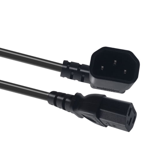 Heavy Duty C14 Male To C13 Female Power Cable 2500W for Computer Server UPS