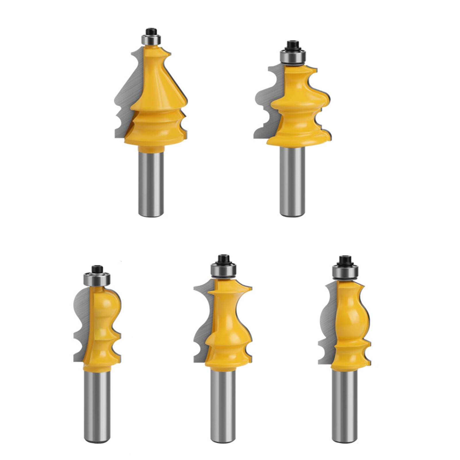 Heavy Duty CNC Router Bits 5 Packs 1/2