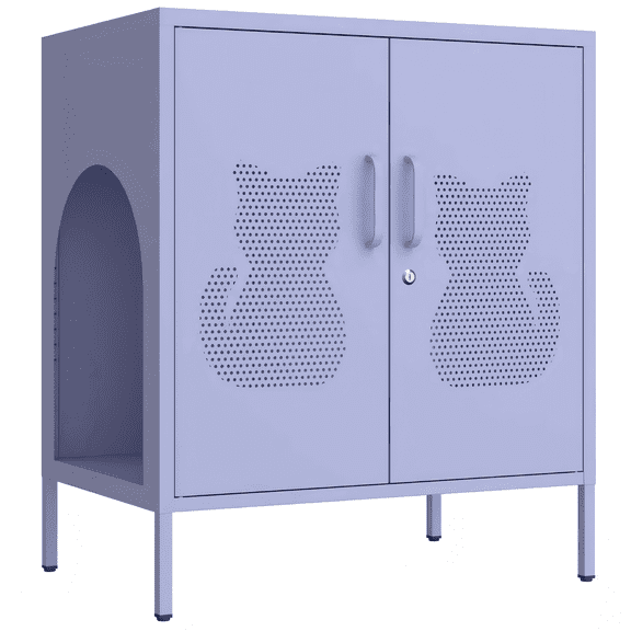 Heavy Duty Cabinet Multi-purpose Metal Storage Cabinet High Quality Full Metal Frame Sturdy and Durable Adjustable Shelf Height Garage, Living Room, Hallway Purple Size: 33"H X 29.5"W X 13.8"D