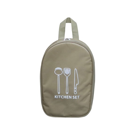 Heavy-Duty Camping Cookware with Multiple Pockets for Outdoor Cooking & Travel Accessories