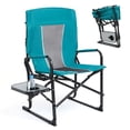 thumbnail image 1 of Camping Directors Chair, Oversized Portable Folding with Side Table, Pocket, 1 of 7